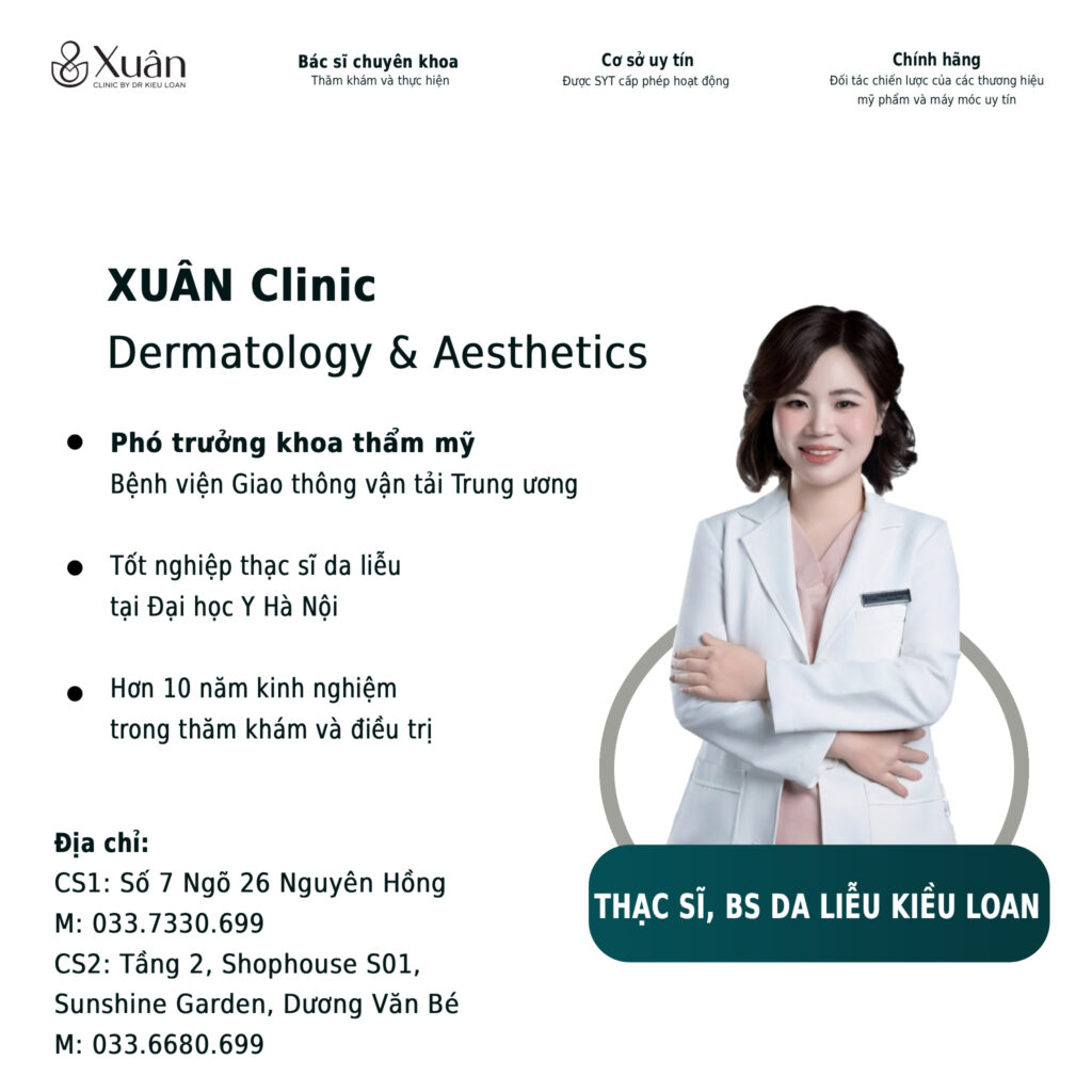 bác sĩ Kiều Loan điều trị da liễu tại phòng khám