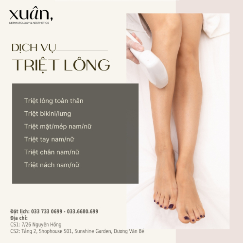 dịch vụ triệt lông tại phòng khám